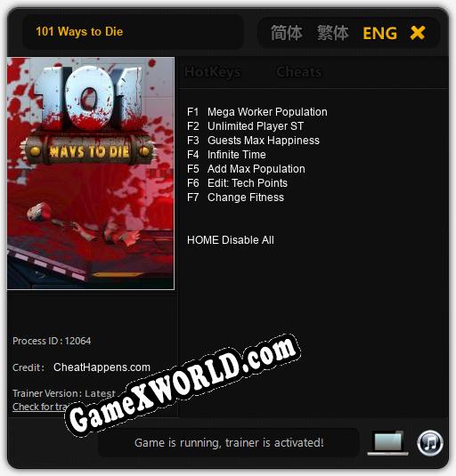 101 Ways to Die: Трейнер +7 [v1.8]