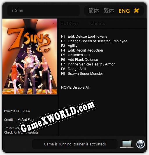 7 Sins: Трейнер +9 [v1.6]