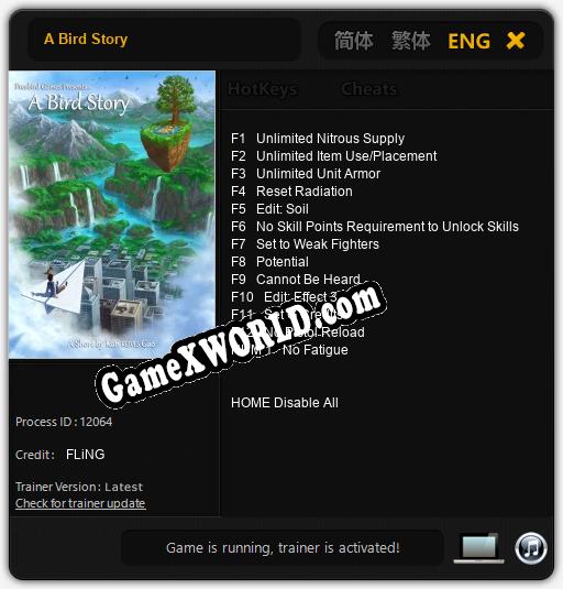 A Bird Story: ТРЕЙНЕР И ЧИТЫ (V1.0.59)