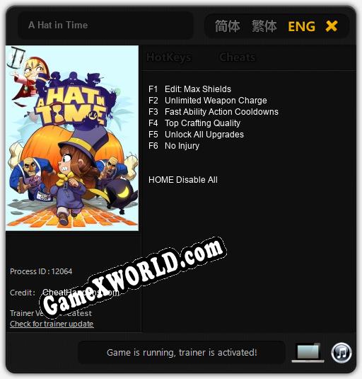 A Hat in Time: Читы, Трейнер +6 [CheatHappens.com]