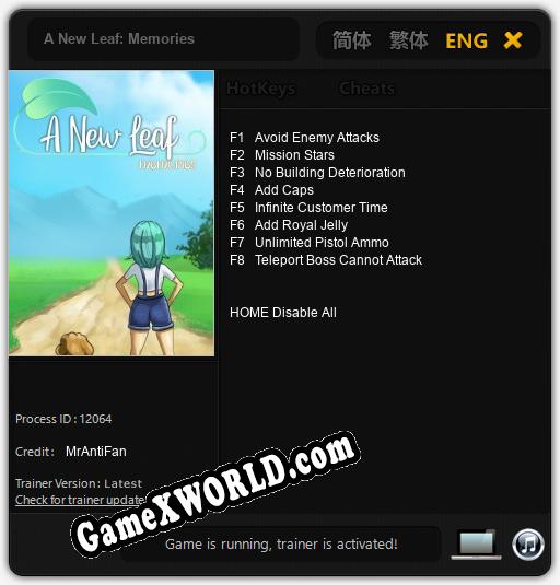 A New Leaf: Memories: Читы, Трейнер +8 [MrAntiFan]