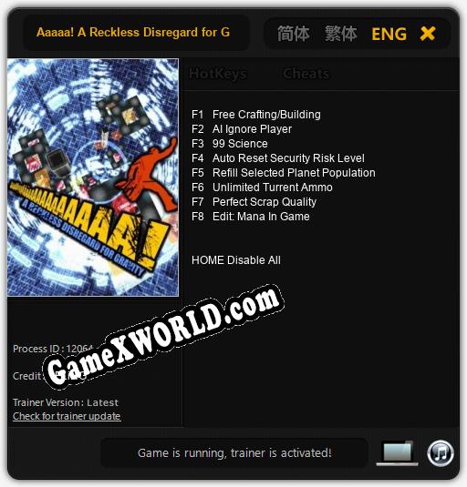 Aaaaa! A Reckless Disregard for Gravity: ТРЕЙНЕР И ЧИТЫ (V1.0.27)