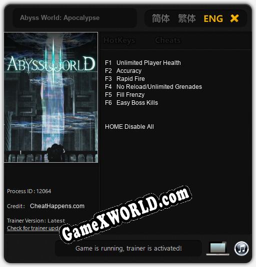 Abyss World: Apocalypse: ТРЕЙНЕР И ЧИТЫ (V1.0.42)