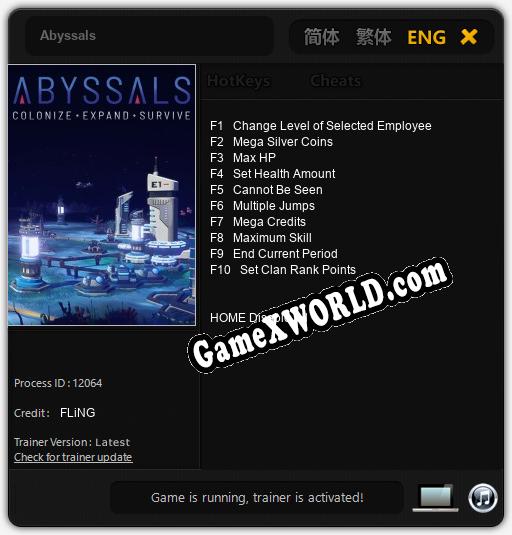 Abyssals: Трейнер +10 [v1.3]