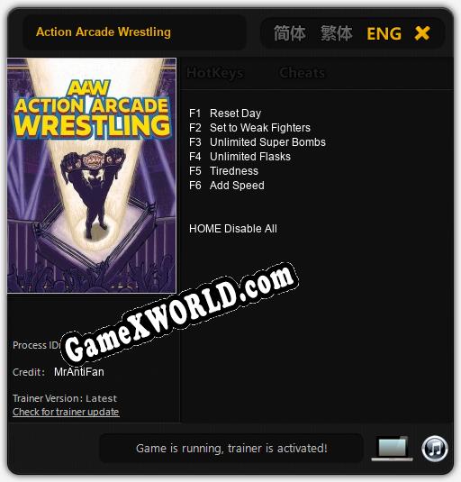 Action Arcade Wrestling: Трейнер +6 [v1.2]