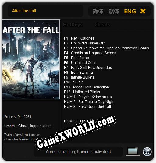 Трейнер для After the Fall [v1.0.2]