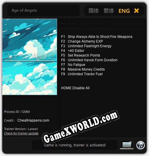 Age of Angels: Читы, Трейнер +9 [CheatHappens.com]