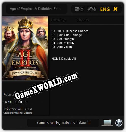 Age of Empires 2: Definitive Edition Dawn of the Dukes: Читы, Трейнер +5 [dR.oLLe]