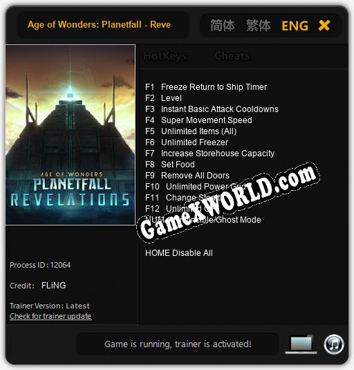Age of Wonders: Planetfall - Revelations: ТРЕЙНЕР И ЧИТЫ (V1.0.56)
