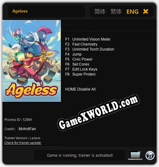 Ageless: Читы, Трейнер +8 [MrAntiFan]