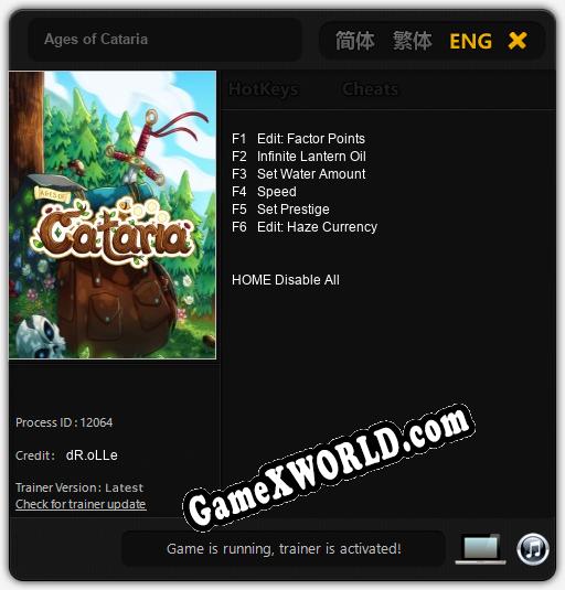 Ages of Cataria: Трейнер +6 [v1.1]