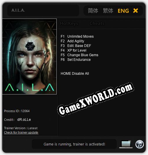 A.I.L.A.: Трейнер +6 [v1.3]