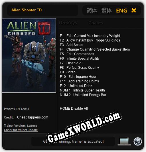 Трейнер для Alien Shooter TD [v1.0.4]