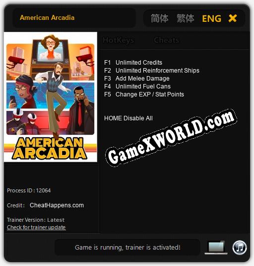 American Arcadia: Трейнер +5 [v1.4]