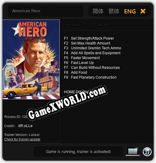 American Hero: Читы, Трейнер +11 [dR.oLLe]