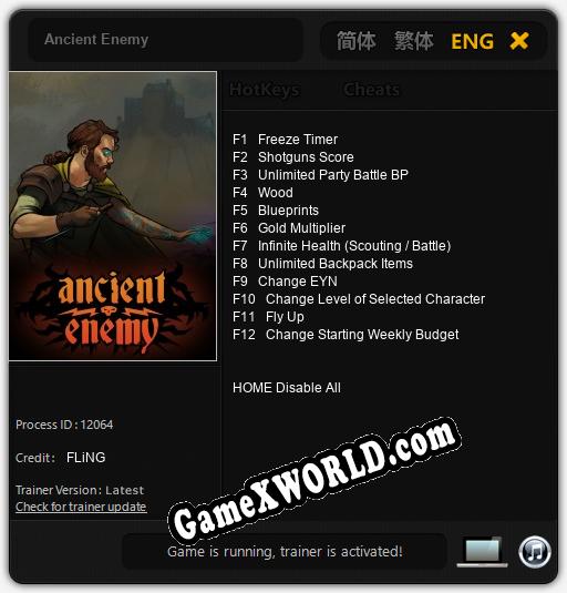 Ancient Enemy: ТРЕЙНЕР И ЧИТЫ (V1.0.46)