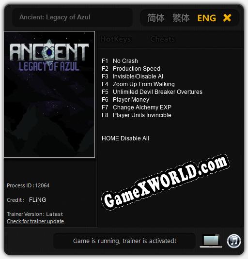 Ancient: Legacy of Azul: Читы, Трейнер +8 [FLiNG]