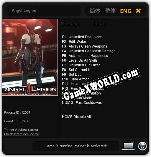 Трейнер для Angel Legion [v1.0.2]