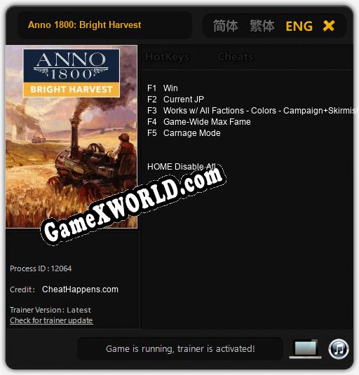 Anno 1800: Bright Harvest: Трейнер +5 [v1.9]
