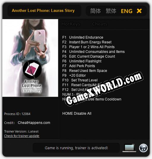 Another Lost Phone: Lauras Story: Трейнер +10 [v1.4]