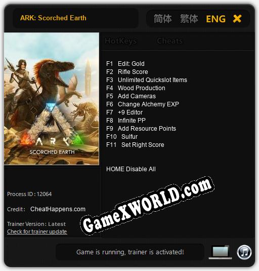 ARK: Scorched Earth: Трейнер +11 [v1.3]