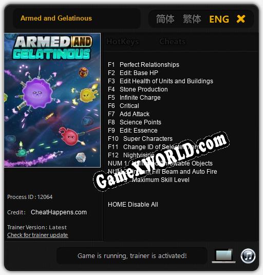 Трейнер для Armed and Gelatinous [v1.0.3]