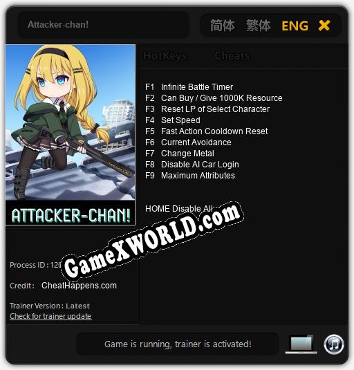 Трейнер для Attacker-chan! [v1.0.4]