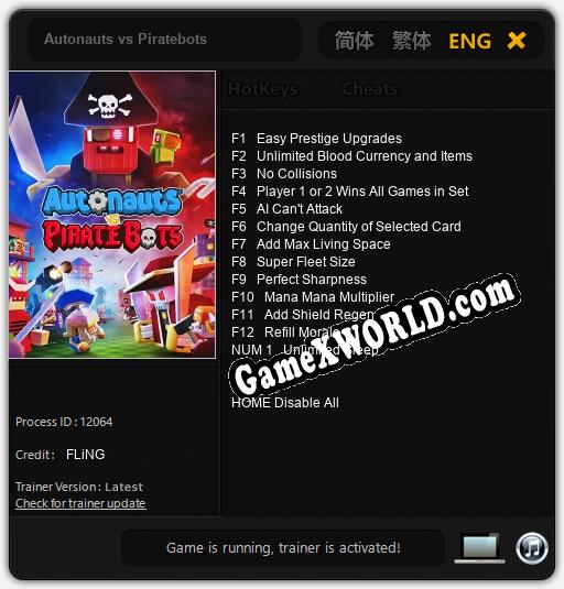 Трейнер для Autonauts vs Piratebots [v1.0.5]