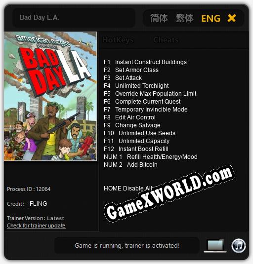 Трейнер для Bad Day L.A. [v1.0.3]