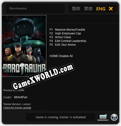 Barotrauma: Читы, Трейнер +5 [MrAntiFan]