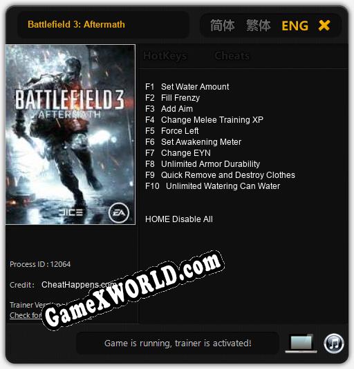 Battlefield 3: Aftermath: ТРЕЙНЕР И ЧИТЫ (V1.0.30)