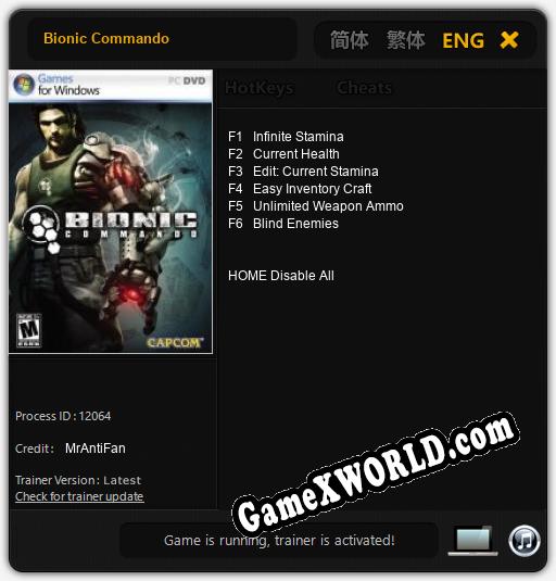 Bionic Commando: Читы, Трейнер +6 [MrAntiFan]