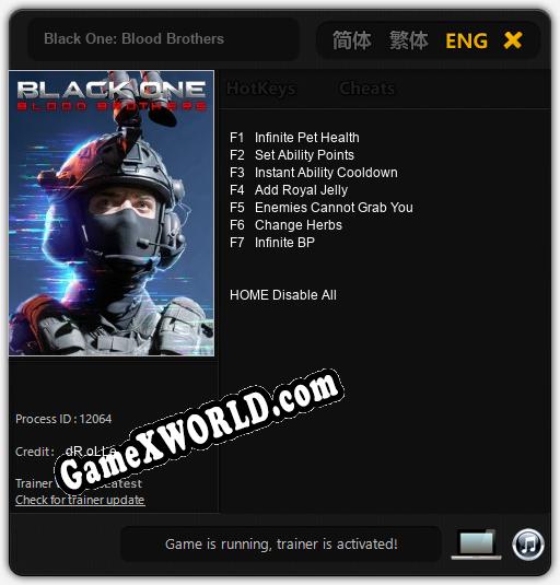 Black One: Blood Brothers: ТРЕЙНЕР И ЧИТЫ (V1.0.21)