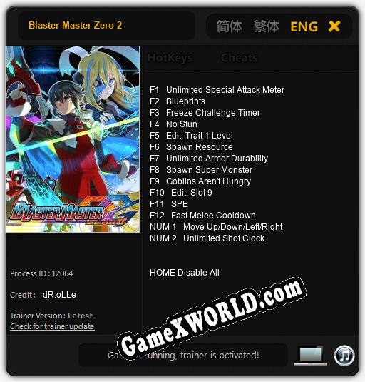 Blaster Master Zero 2: Трейнер +14 [v1.4]