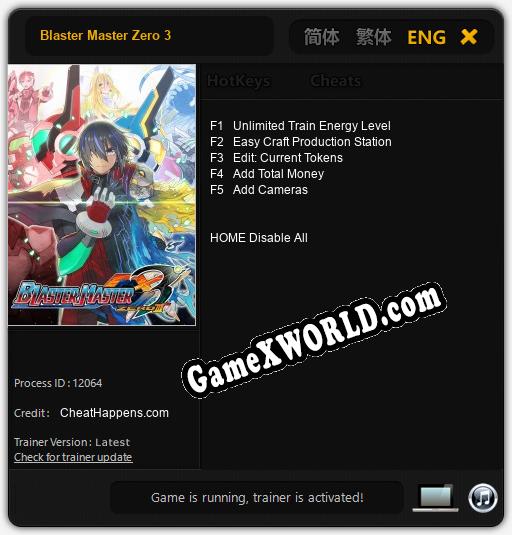 Blaster Master Zero 3: Трейнер +5 [v1.5]
