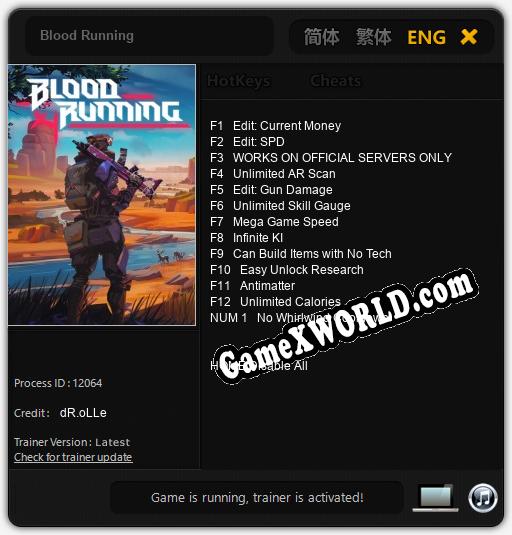 Blood Running: Читы, Трейнер +13 [dR.oLLe]
