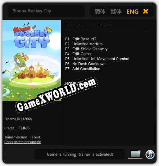 Bloons Monkey City: Трейнер +8 [v1.7]