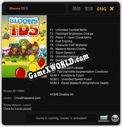 Bloons TD 5: ТРЕЙНЕР И ЧИТЫ (V1.0.16)