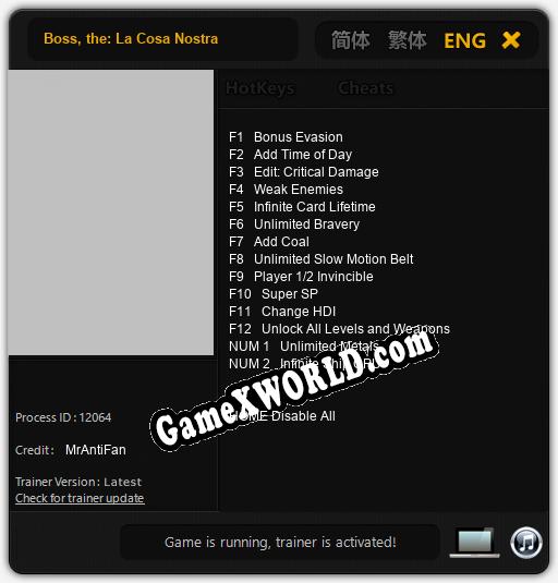 Boss, the: La Cosa Nostra: Читы, Трейнер +14 [MrAntiFan]
