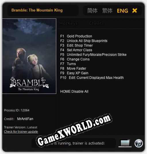 Bramble: The Mountain King: Трейнер +10 [v1.1]