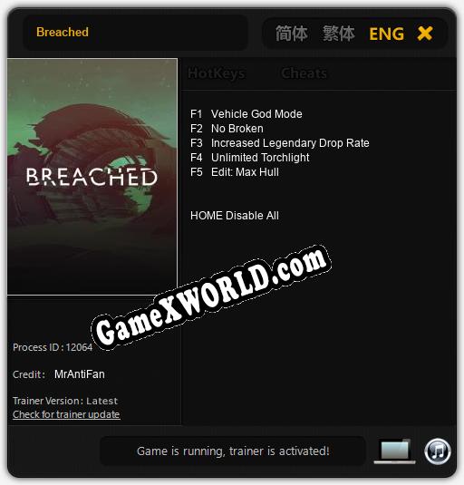 Трейнер для Breached [v1.0.2]