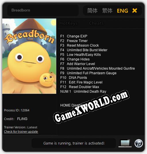 Breadborn: Трейнер +13 [v1.3]