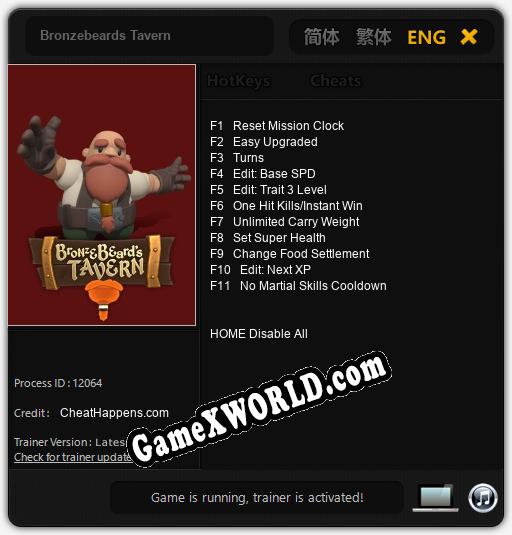 Трейнер для Bronzebeards Tavern [v1.0.6]