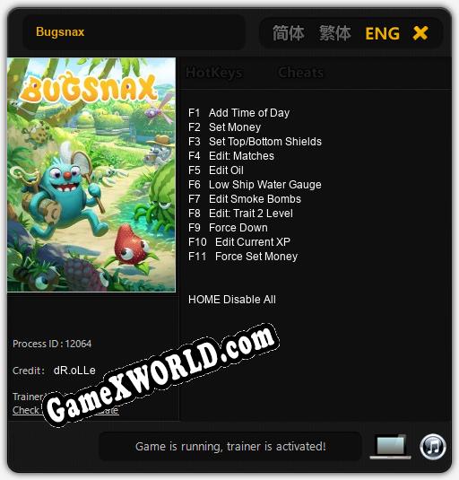 Трейнер для Bugsnax [v1.0.9]