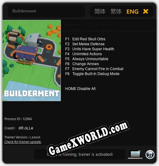 Builderment: Трейнер +8 [v1.9]