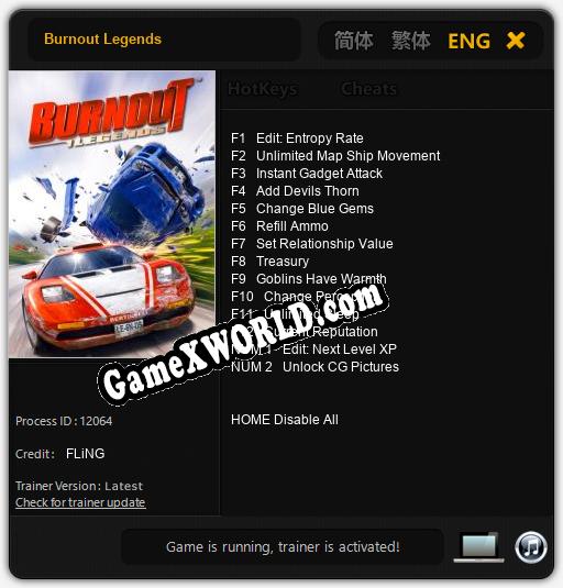 Burnout Legends: Трейнер +14 [v1.2]