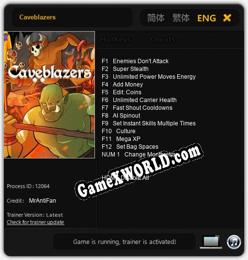 Трейнер для Caveblazers [v1.0.4]