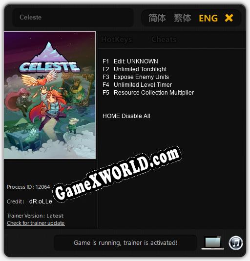 Celeste: Трейнер +5 [v1.3]
