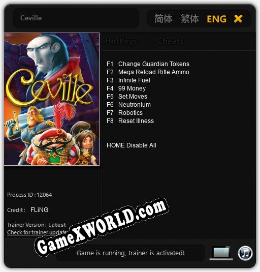 Трейнер для Ceville [v1.0.9]