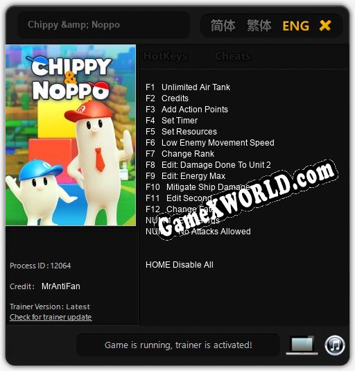 Трейнер для Chippy & Noppo [v1.0.1]